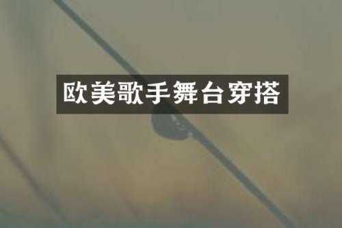 欧美歌手舞台穿搭