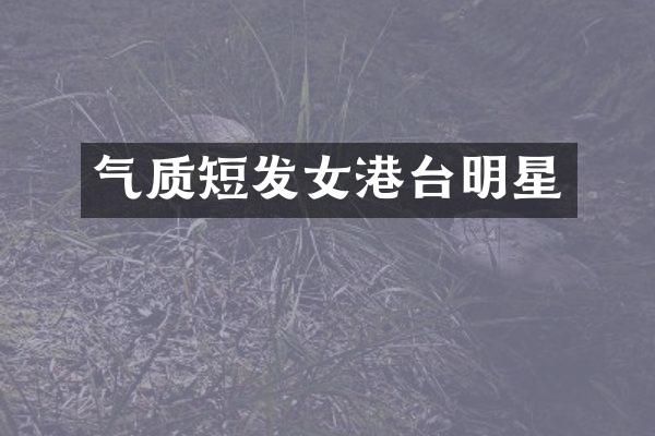 气质短发女港台明星