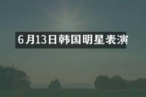 6月13日韩国明星表演