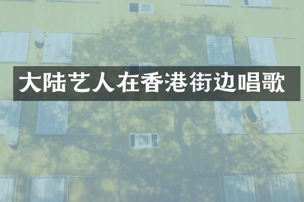 大陆艺人在香港街边唱歌