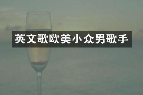 英文歌欧美小众男歌手