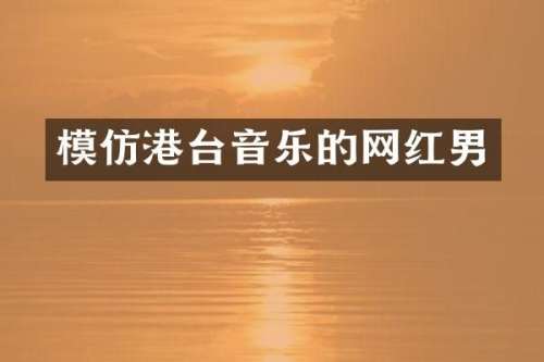 模仿港台音乐的网红男