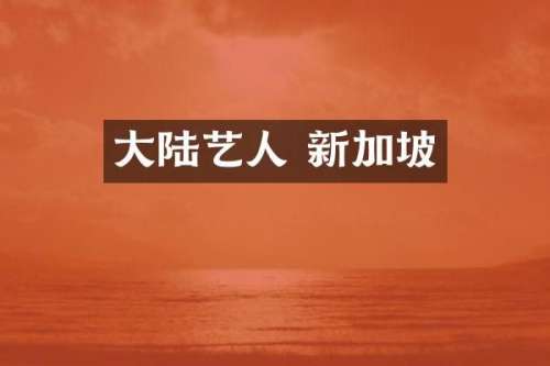 大陆艺人 新加坡
