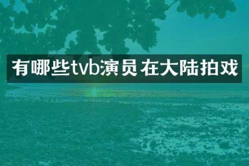 有哪些tvb演员在大陆拍戏