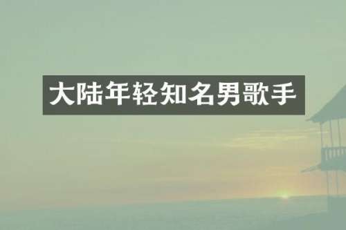 大陆年轻知名男歌手