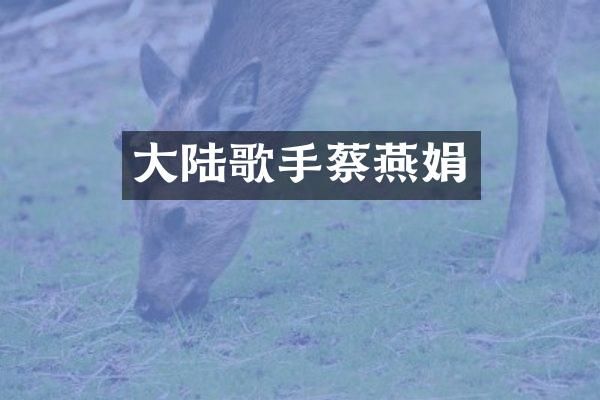 大陆歌手蔡燕娟