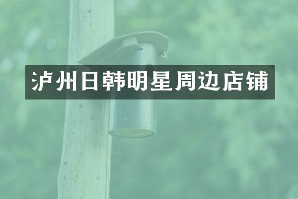 泸州日韩明星周边店铺