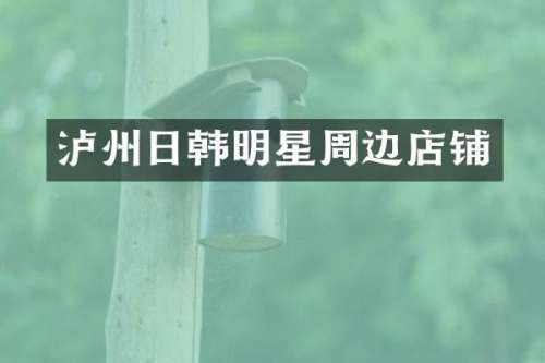 泸州日韩明星周边店铺