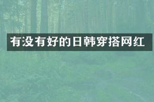 有没有好的日韩穿搭网红