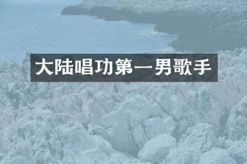 大陆唱功第一男歌手
