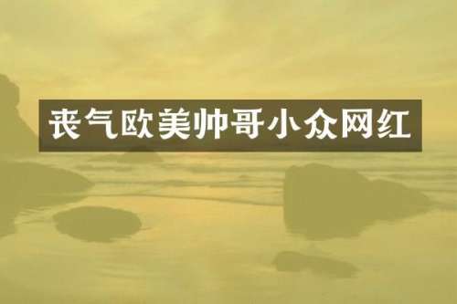 丧气欧美帅哥小众网红