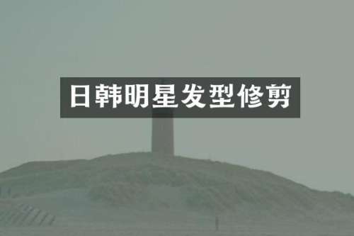 日韩明星发型修剪