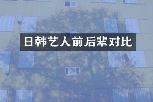 日韩艺人前后辈对比