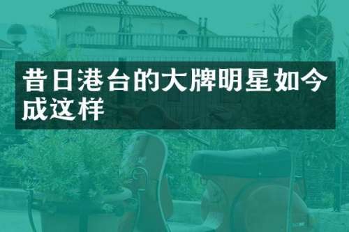 昔日港台的大牌明星如今成这样
