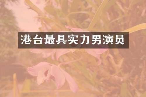 港台最具实力男演员