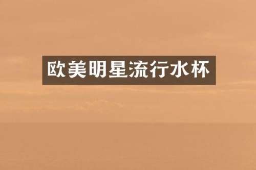 欧美明星流行水杯