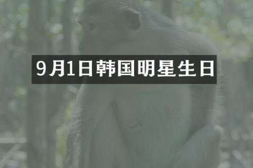9月1日韩国明星生日