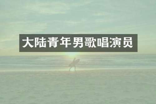 大陆青年男歌唱演员