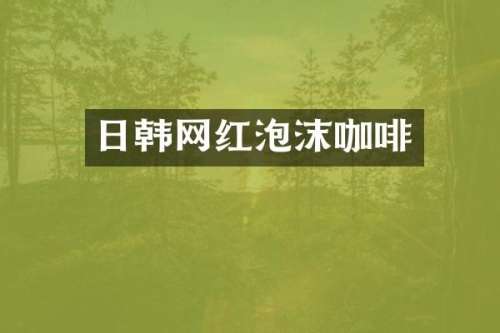 日韩网红泡沫咖啡