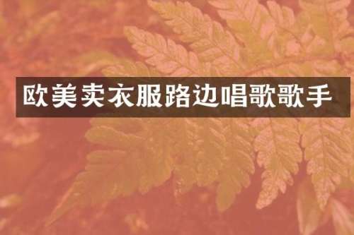 欧美卖衣服路边唱歌歌手