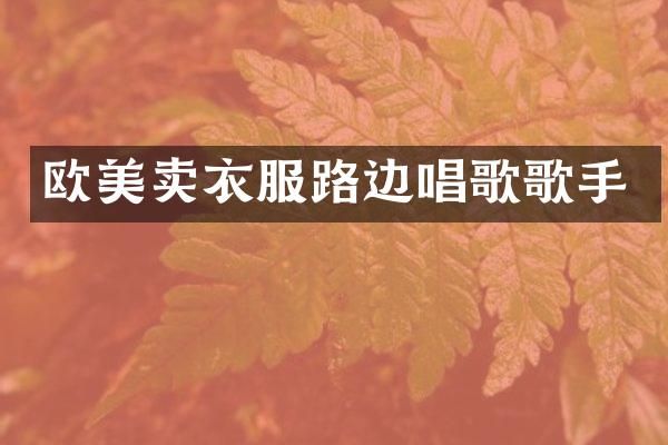 欧美卖衣服路边唱歌歌手