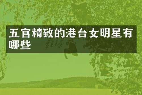 五官精致的港台女明星有哪些