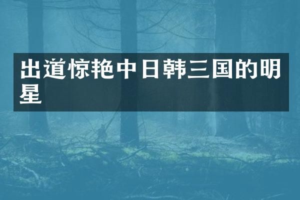 出道惊艳中日韩三国的明星