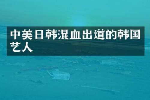 中美日韩混血出道的韩国艺人