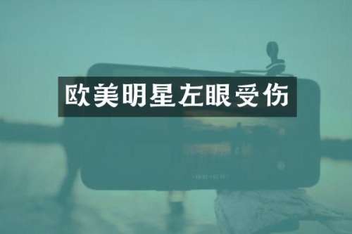 欧美明星左眼受伤