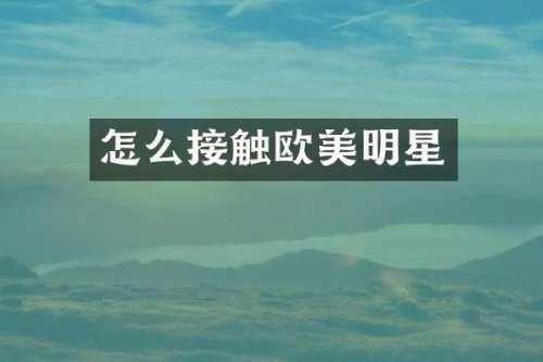 怎么接触欧美明星