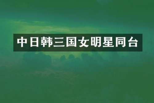 中日韩三国女明星同台
