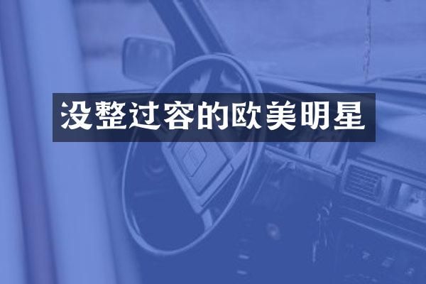 没整过容的欧美明星