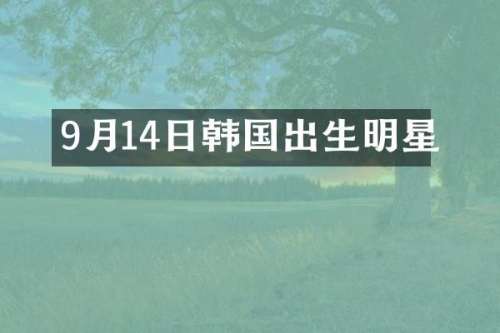 9月14日韩国出生明星