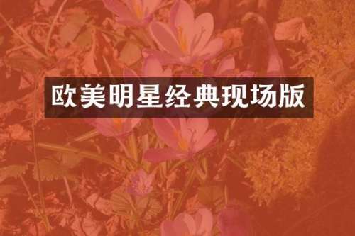 欧美明星经典现场版