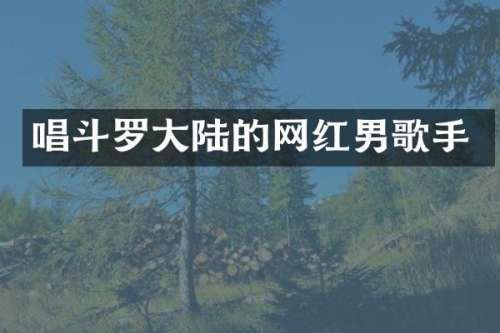 唱斗罗大陆的网红男歌手