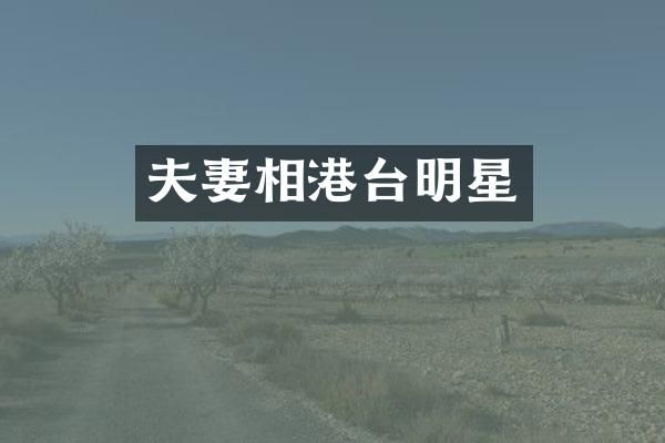 夫妻相港台明星