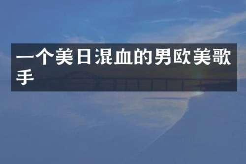 一个美日混血的男欧美歌手