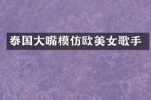 泰国大嘴模仿欧歌手