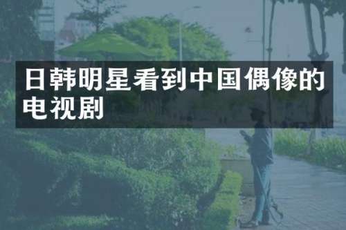 日韩明星看到中国偶像的电视剧