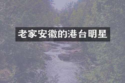 老家安徽的港台明星