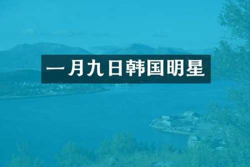 一月九日韩国明星