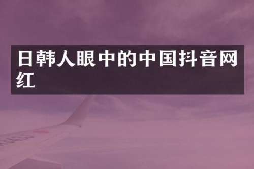 日韩人眼中的中国抖音网红