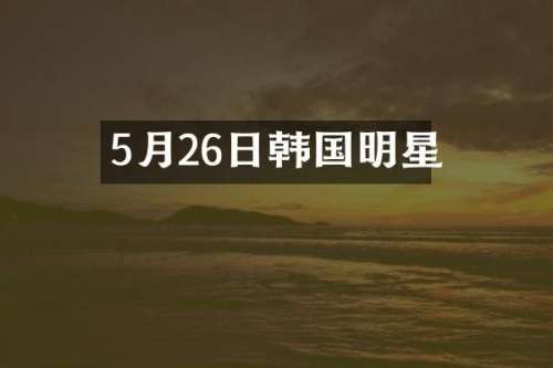 5月26日韩国明星
