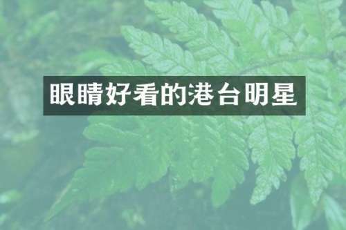 眼睛好看的港台明星