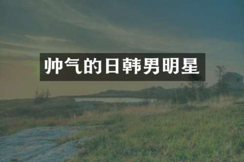 帅气的日韩男明星