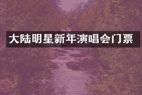 大陆明星新年演唱会门票
