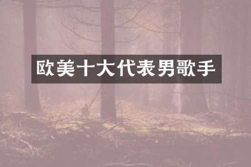 欧美十大代表男歌手