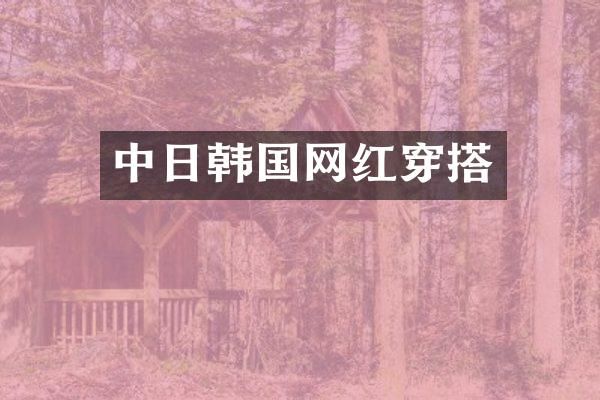 中日韩国网红穿搭