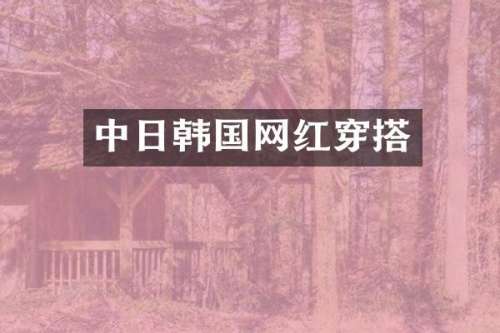 中日韩国网红穿搭