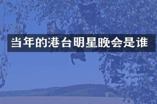 当年的港台明星晚会是谁